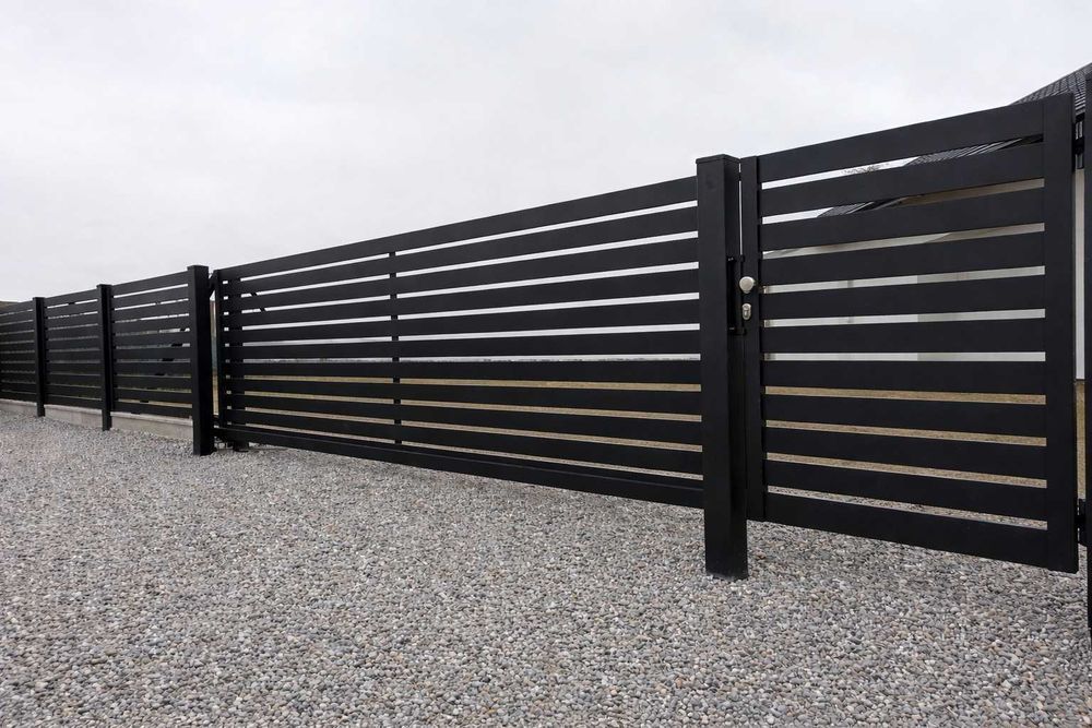 Brama przesuwna i furtka z aluminium