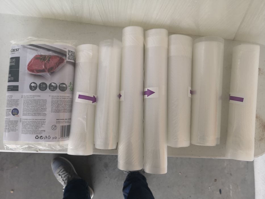 Máquina de vácuo e sacos