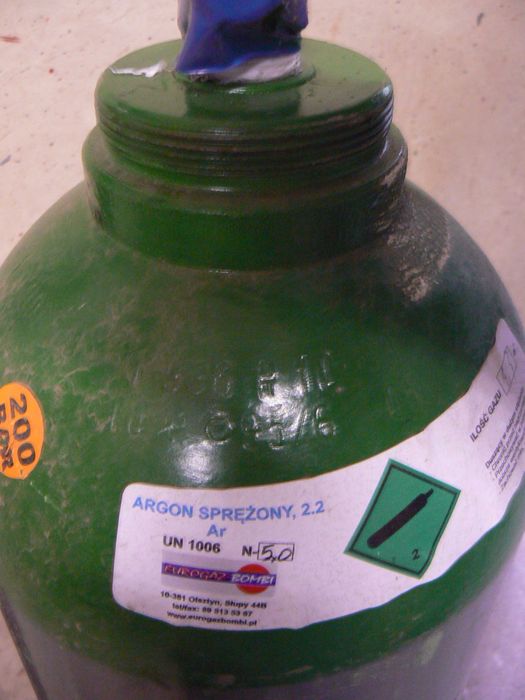 Butla mix argon co2 tlen azot acetylen 8l 10l 20l 40l 50l 200 bar