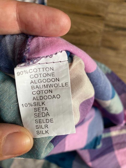 Elegancka koszula w kratkę, rozmiar L