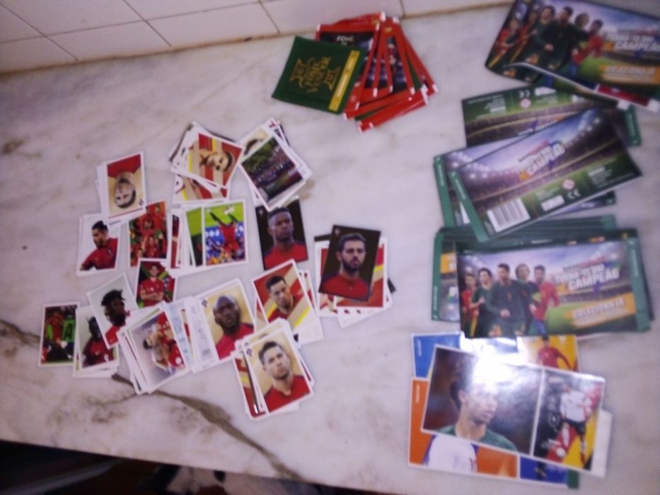 Conjunto de 150 Cromos Fome de Vencer/7 Saquetas Novas/27 Intermarché