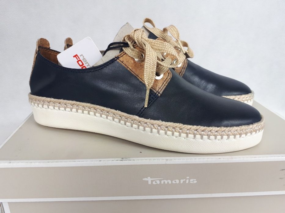 Sneakersy TAMARIS granatowe trampki 36