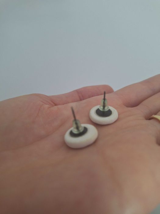 Brincos flor feitos à mão comprados nos Açores