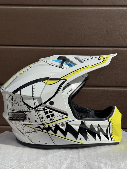 Кросовий мотошолом / Шолом для ендуро XL ( White Shark)