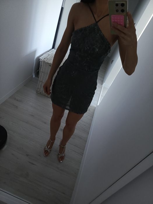 Nowa sukienka cekiny Zara rozm.M andrzejki sylwester odkryte plecy