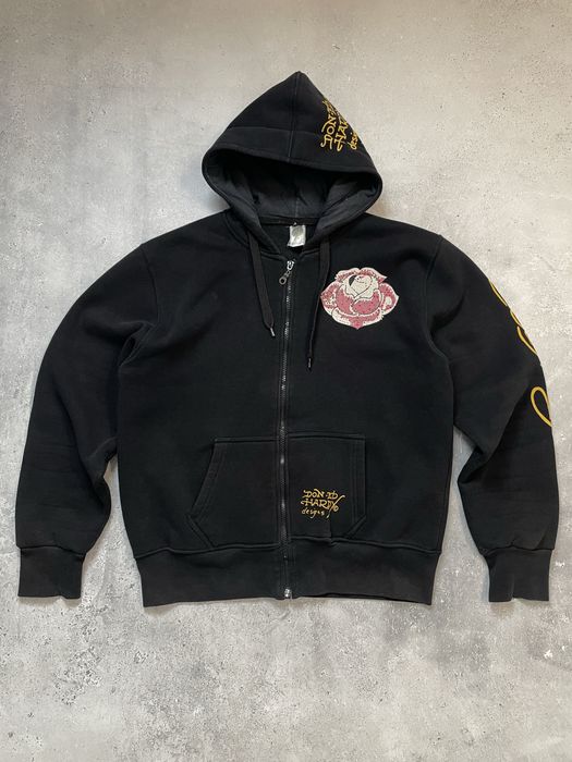 Жіноче Обʼємне Зіп Худі Ed Hardy