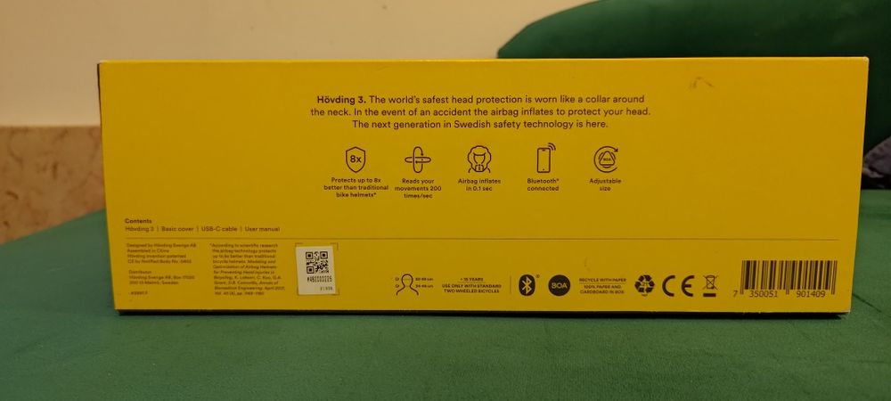 Hövding 3.0 - capacete airbag para bicicleta