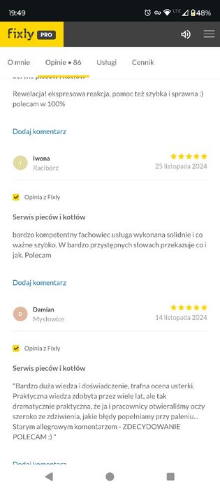 Naprawa i serwis  kotłów CO