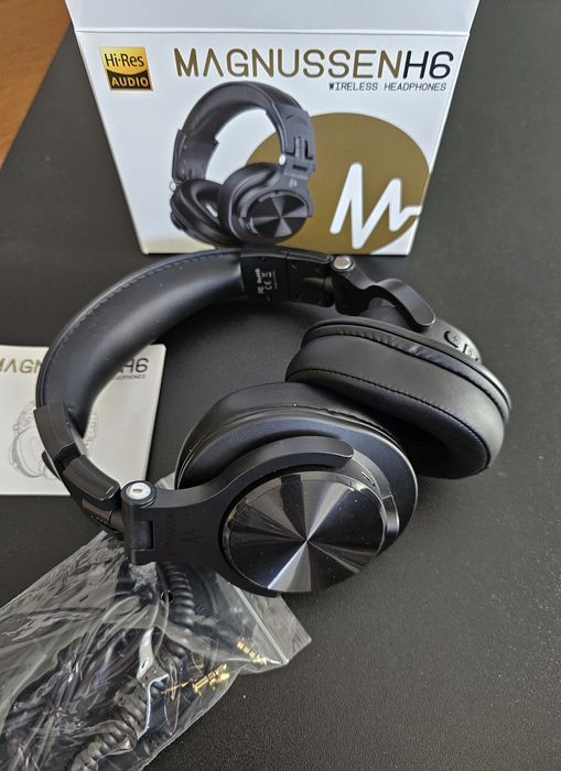 Nowe słuchawki bezprzewodowe Magnussen H6 czarne Bluetooth + jack