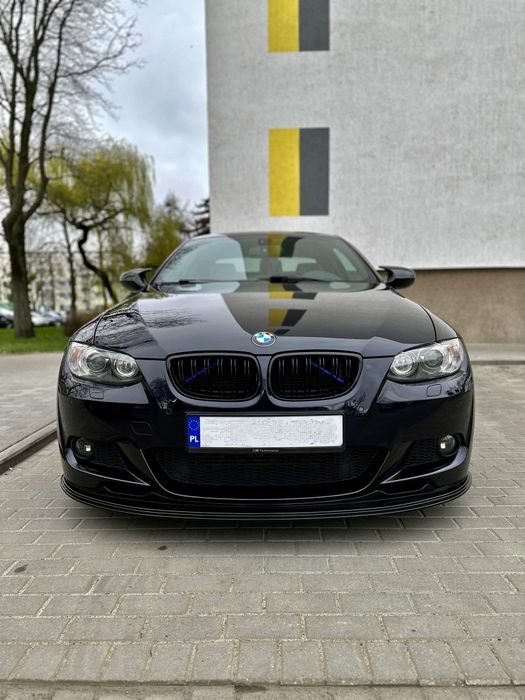 Nerki Grill Nakładki BMW E92 E93 Przedlift czarny połysk