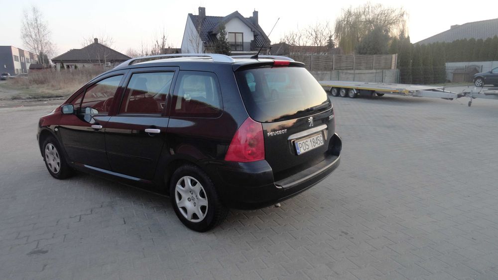 Drzwi prawe przednie przód Peugeot 307 SW kombi przed lift czarne EXLD