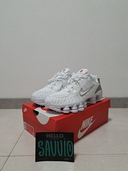 Buty Nike Shox TL White Metallic Silver r.45