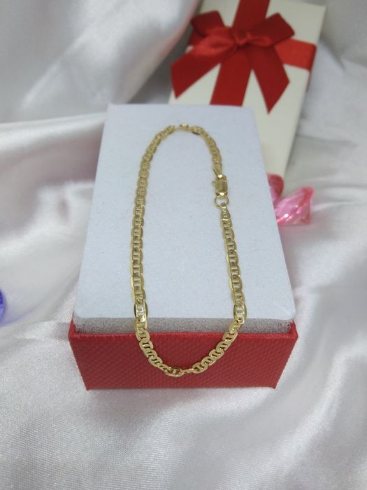 Piękna złota bransoletka splot Gucci, złoto 585, dł. 19 cm