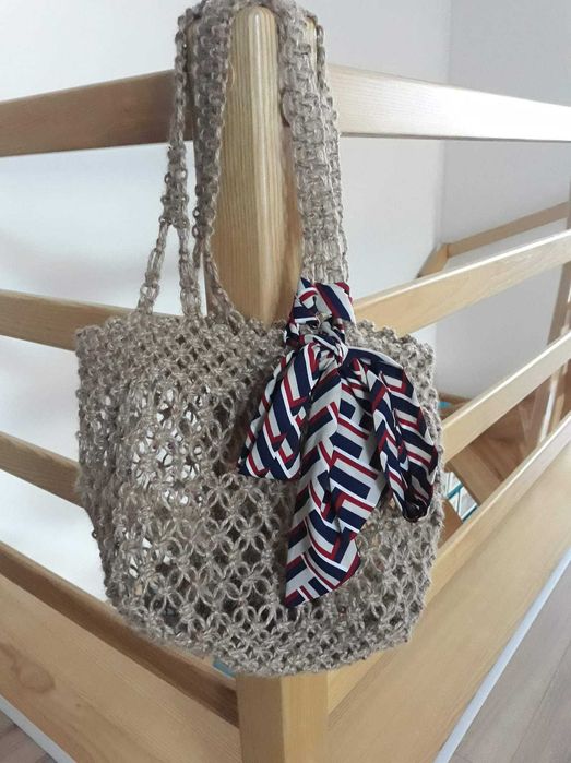 Wakacyjna torba plażowa makrama