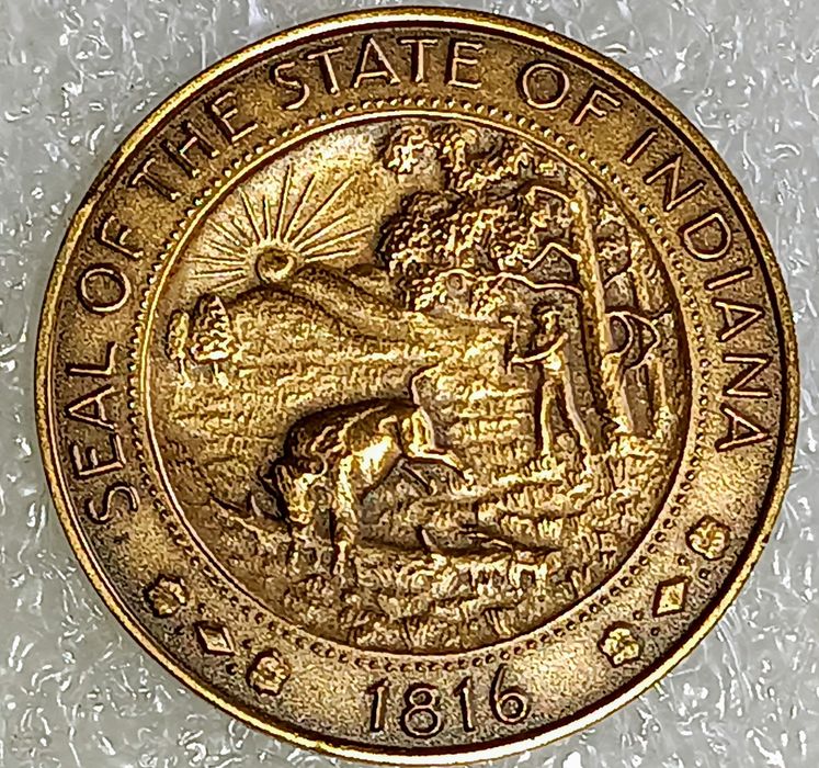 Antiga moeda de bronze americana