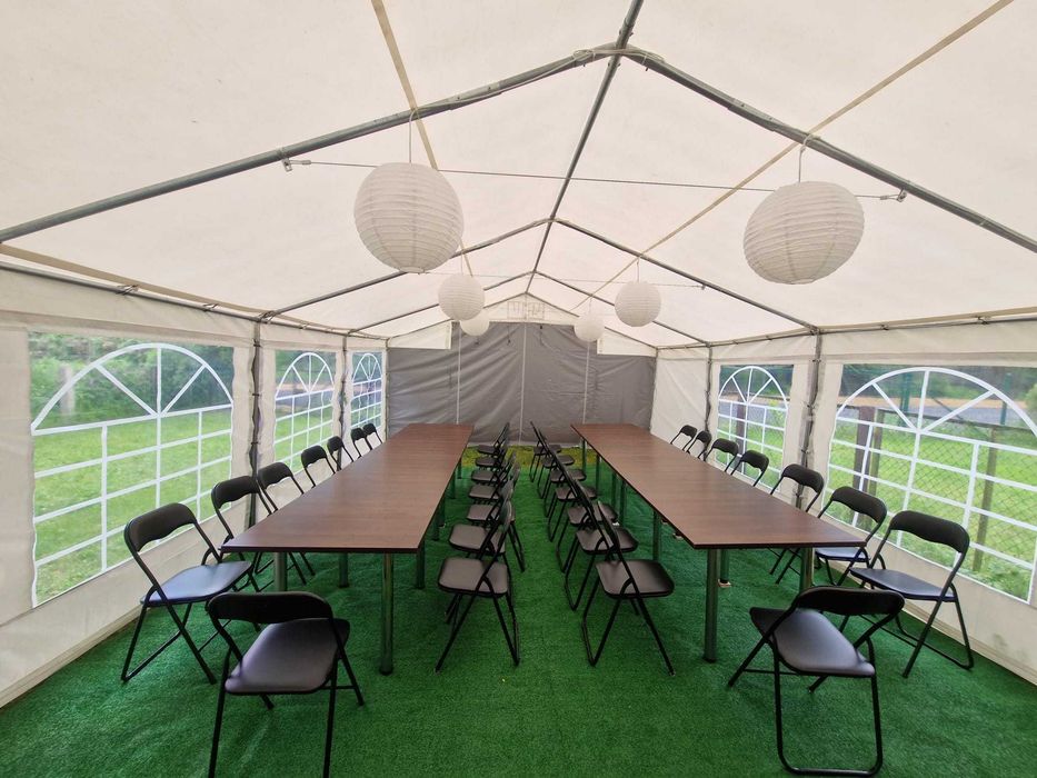 Namiot imprezowy 8m x 5m - 40m2 - pawilon ogrodowy - WYNAJEM - imprezy