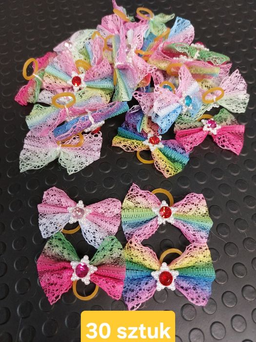 Kokardki gumki dla psa 30 szt