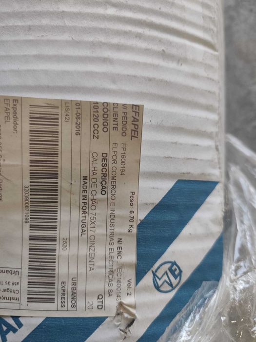 Calhas de chão para eletricidade