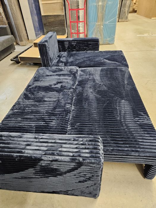 Narożnik Kanapa Sofa Tkanina Sztruks Dostawa