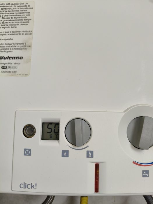 Vendo esquentador Vulcano click ventilado 11L Gás natural como novo