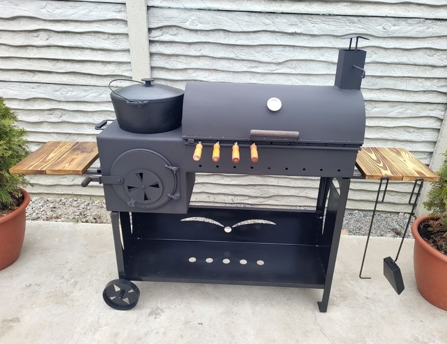 5мм! УСИЛЕННЫЙ! Мангал 4в1: Коптильня, Барбекю, Печь под казан