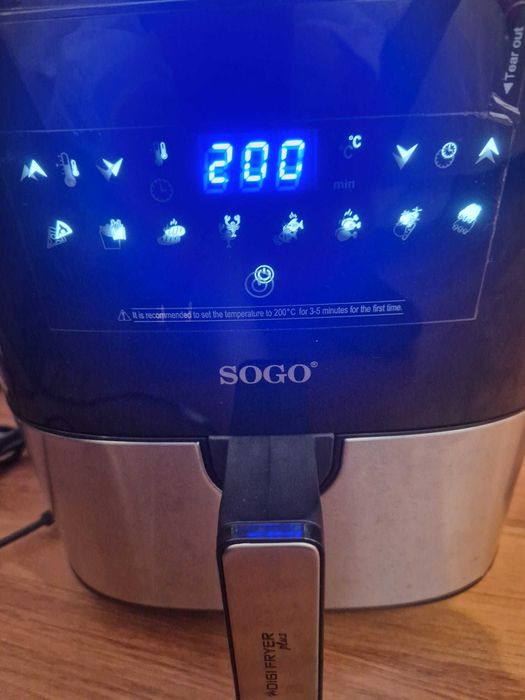Fritadeira sem óleo SOGO - 1450W - 5L - 8 programas (artigo novo)