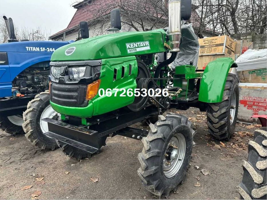 Мототрактор KENTAVR 200 В Посилена Рама 120 мм + Фреза + Плуг ДОСТАВКА