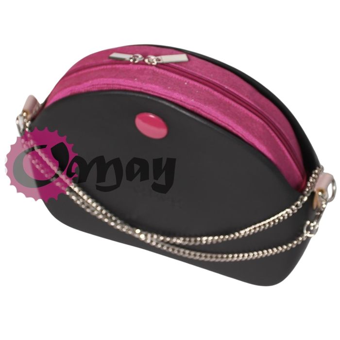 Różowy organizer do OBAG MOON LIGHT len róż brokat 2 kieszenie OMAY
