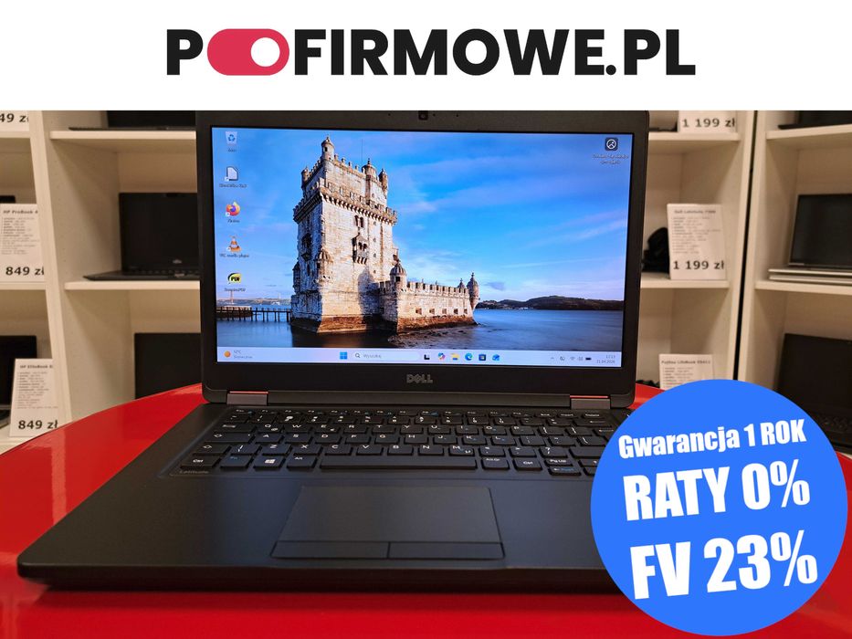 Laptop 14" Dell Latitude 5480 i5-6gen 8GB Win11 128SSD FullHD IPS Kamera HDMI Gwarancja 12mc Faktura 23%