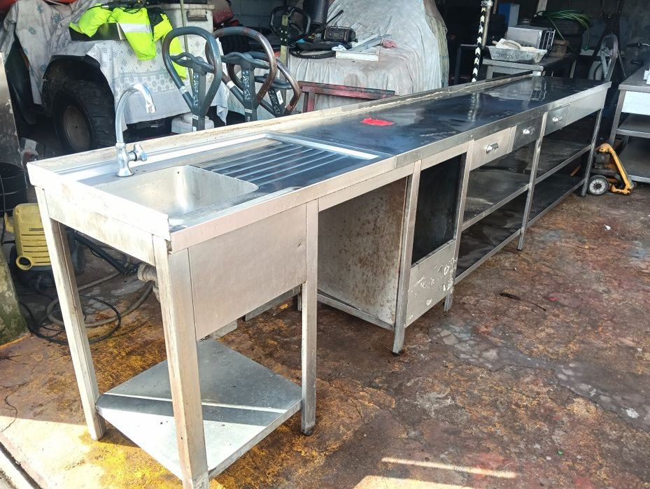 Bancada em inox 4 metros
