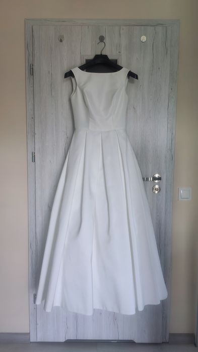 Suknia ślubna śmietanka 34/36 + pokrowiec