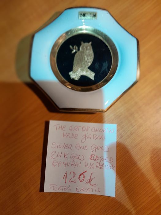 Joia Japão 13 cm  porcelana e ouro e prata  de lei grande Lu