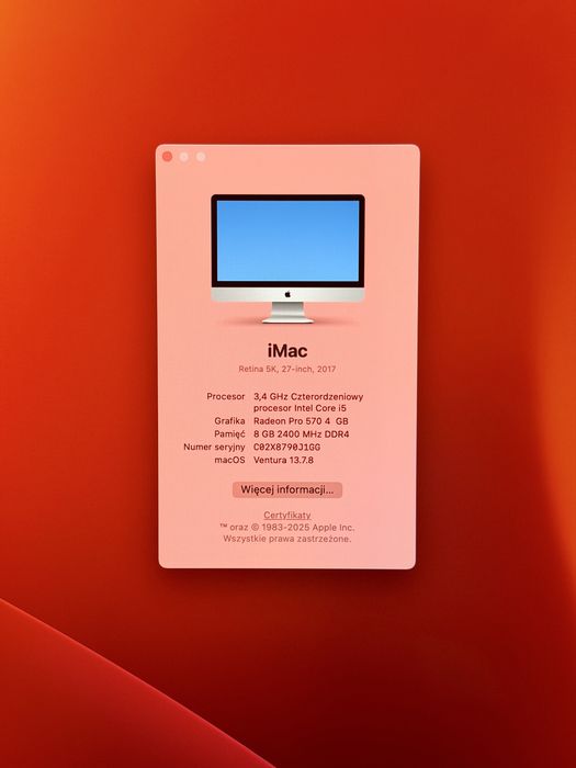 iMac 27” Retina 5K (2017) – komplet, pudełko, klawiatura i mysz