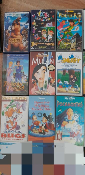 Zestaw kaset VHS bajki