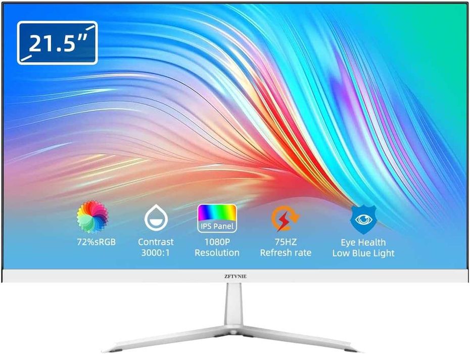 Monitor ZFTVNIE Full HD 21,5" 1920*,1080P IPS bezramkowy75 Hz VGA