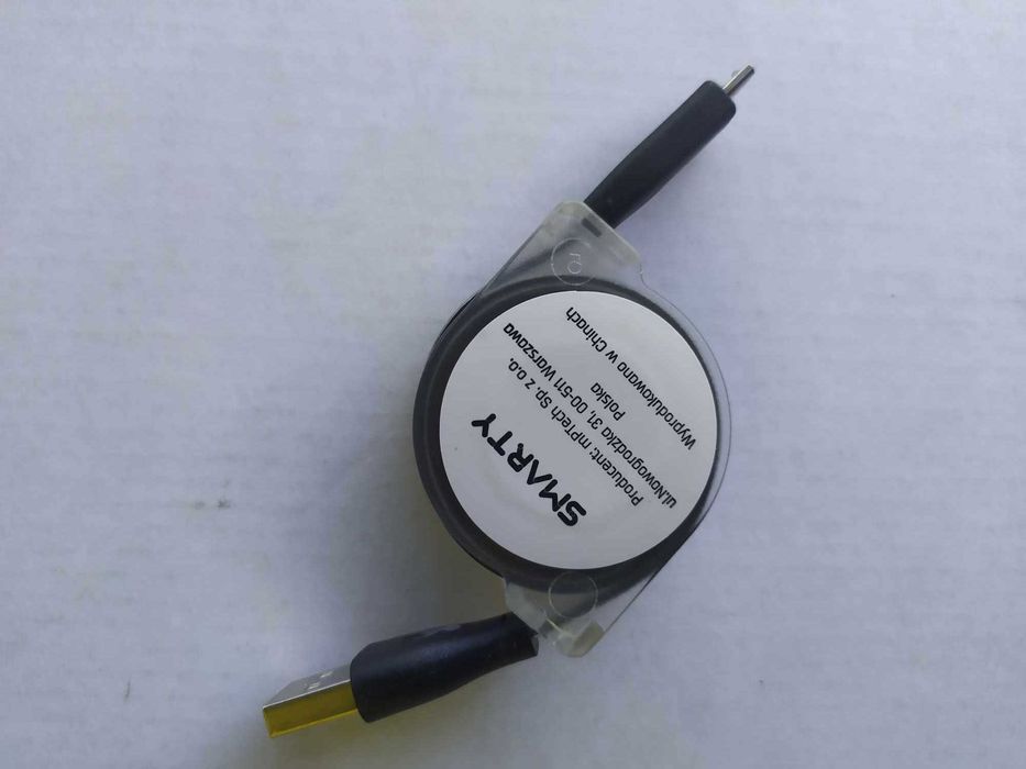 Kabel Micro USB Świecący Rozciągany