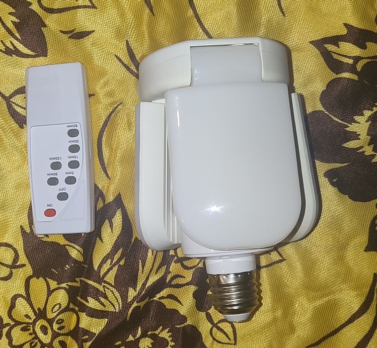 Складная LED лампа 18W + Патрон с пультом ДУ и таймером (E27)