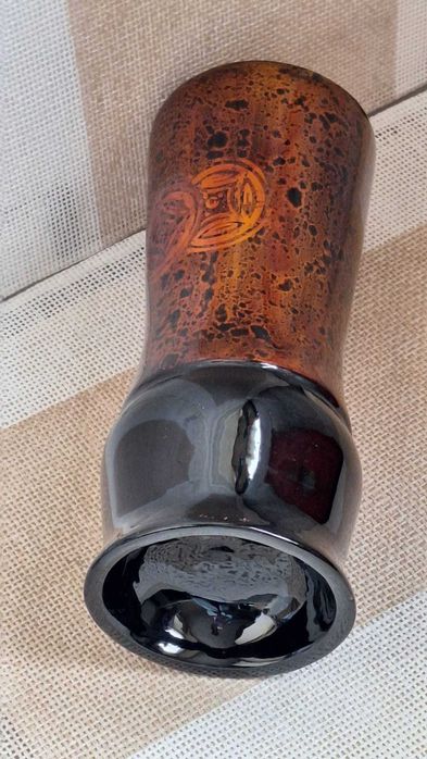 WYSOKI wazon / flakon z Laki, na suche bukiety i żywe kwiaty PRL retro