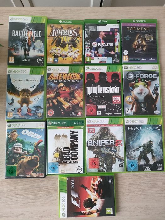 DUZY Zestaw gier Xbox