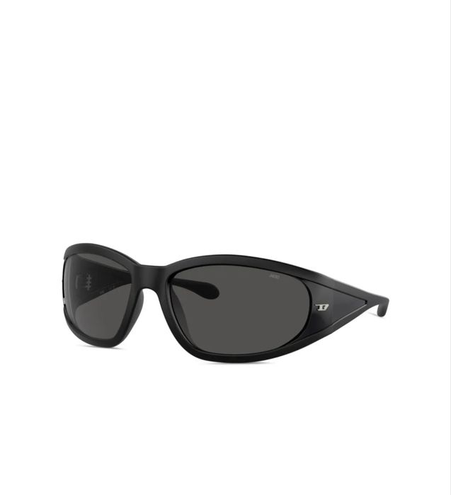 Diesel 0dl3002 logo-plaque wraparound sunglasses