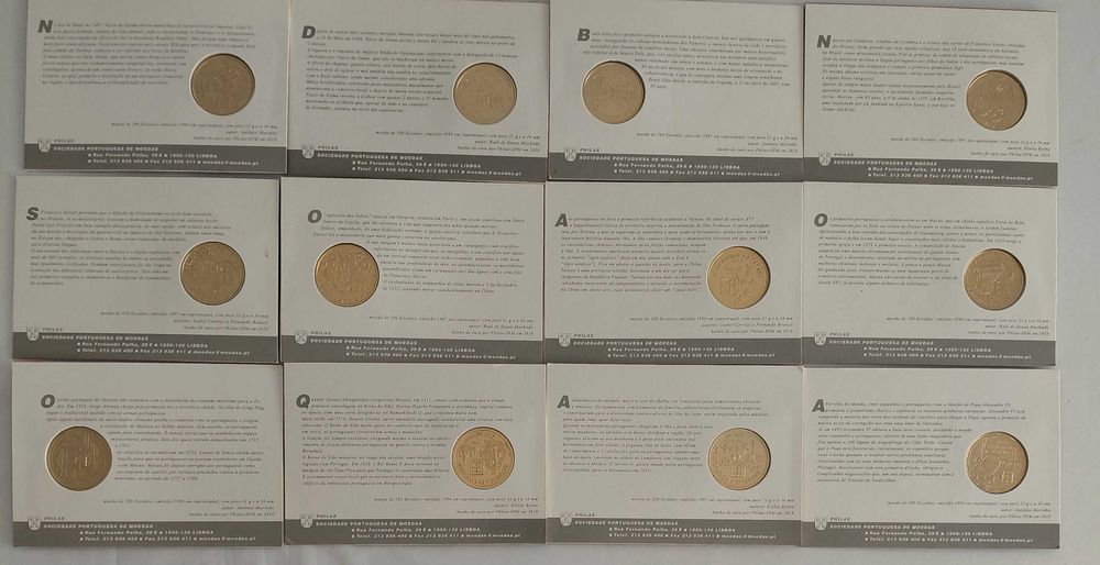 Novos Mundos ao Mundo-Descobrimentos COMPLETA-44 moedas-100$ e 200$-Banho ouro