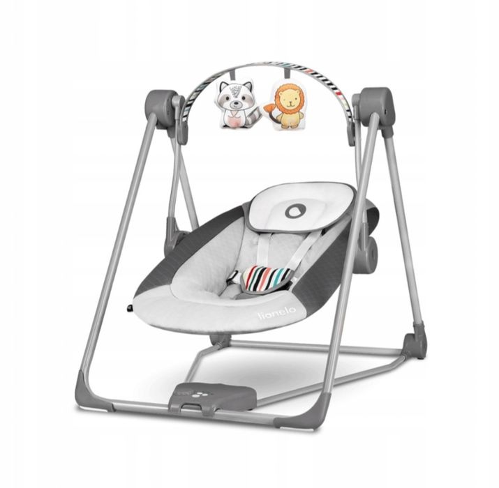Leżaczek bujaczek huśtawka 3w1 Lionelo Otto Cozy Grey