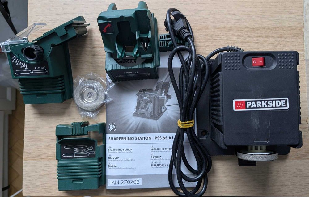 Ostrzałka do noży, wierteł, dłut - uniwersalna. Parkside PSS 65