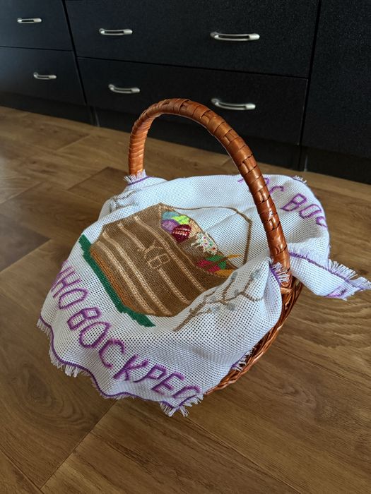 Вишитий  рушник на Великдень Христос Воскрес Воістину Воскрес