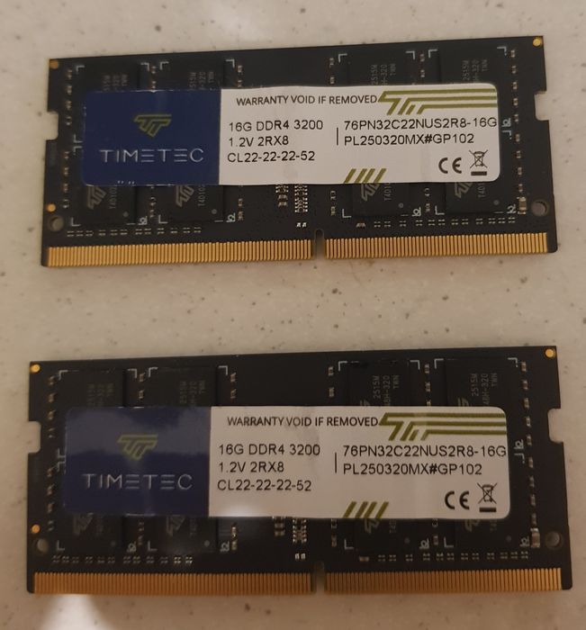 Оперативна пам'ять для ноутбука 32Gb (2 по 16 gb) DDR4 3200