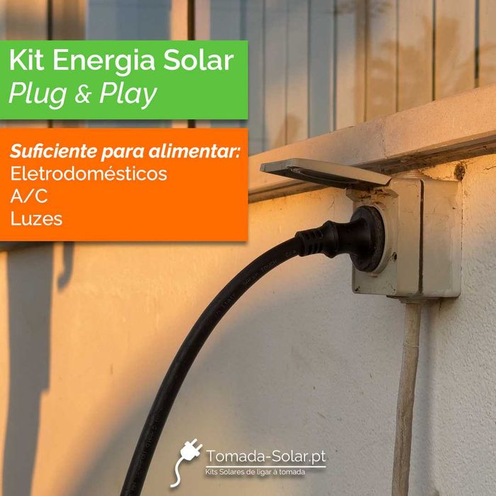 Kit Solar de Ligar a Tomada com Wifi - Montagem no Solo