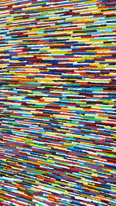 Obraz olejny na płótnie – 60 x 120 cm – nowoczesna abstrakcja 3D