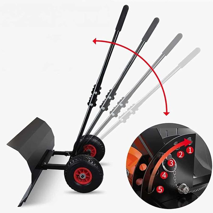 Łopata do Śniegu Pług Odśnieżarka Na Kółkach 75cm STALOWA |NOWA|