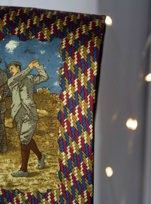 SKANDIA Tie Break jedwabny krawat casual vintage
