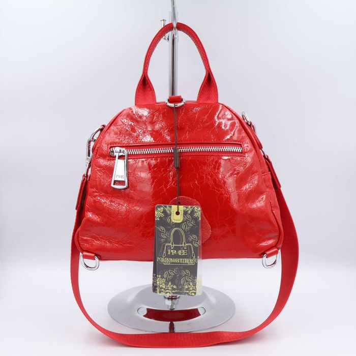 Рюкзак жіночий шкіряний лаковий Polina & Eiterou 21006 Рюкзак женский